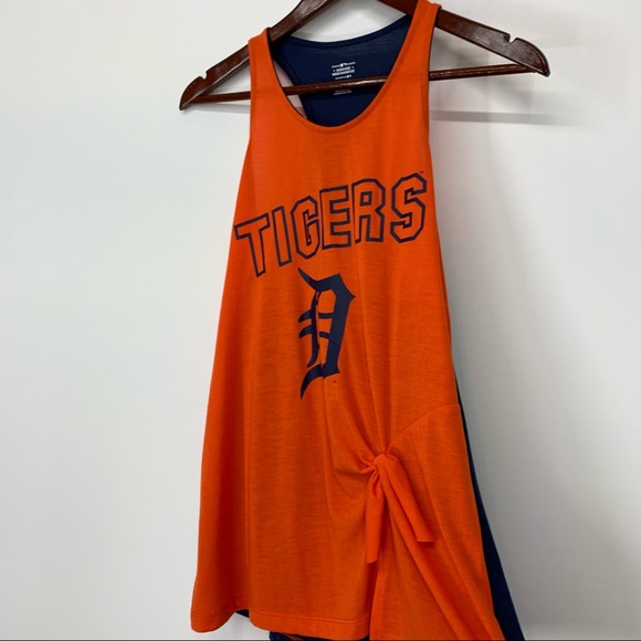 Genuine Merchandise Detroit Tigers Tie Front Waist Soft Muscle Tank Nwt Girls XL - Picture 3 of 16